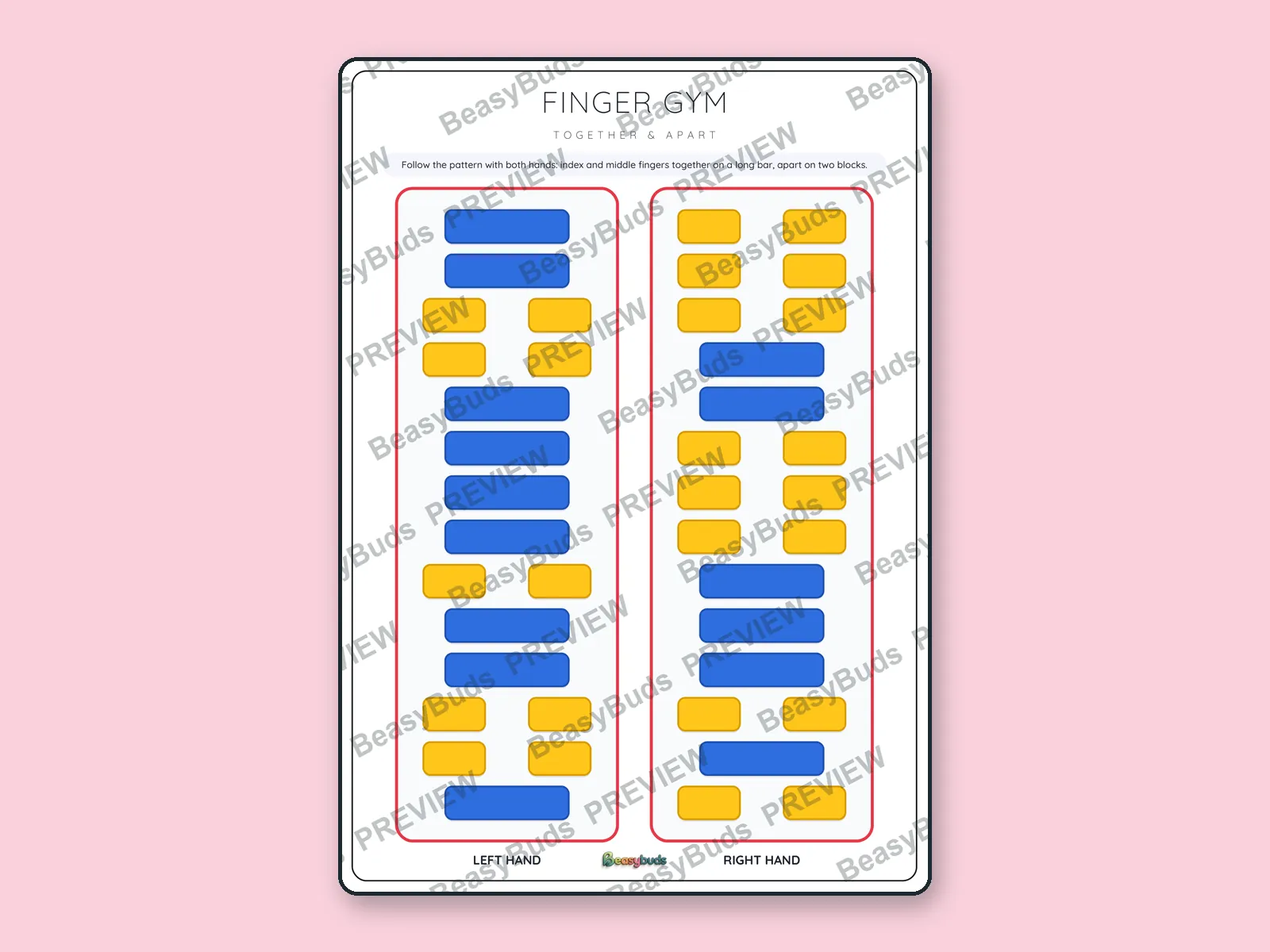 Together & Apart: BeasyBuds A3 activity sheet preview